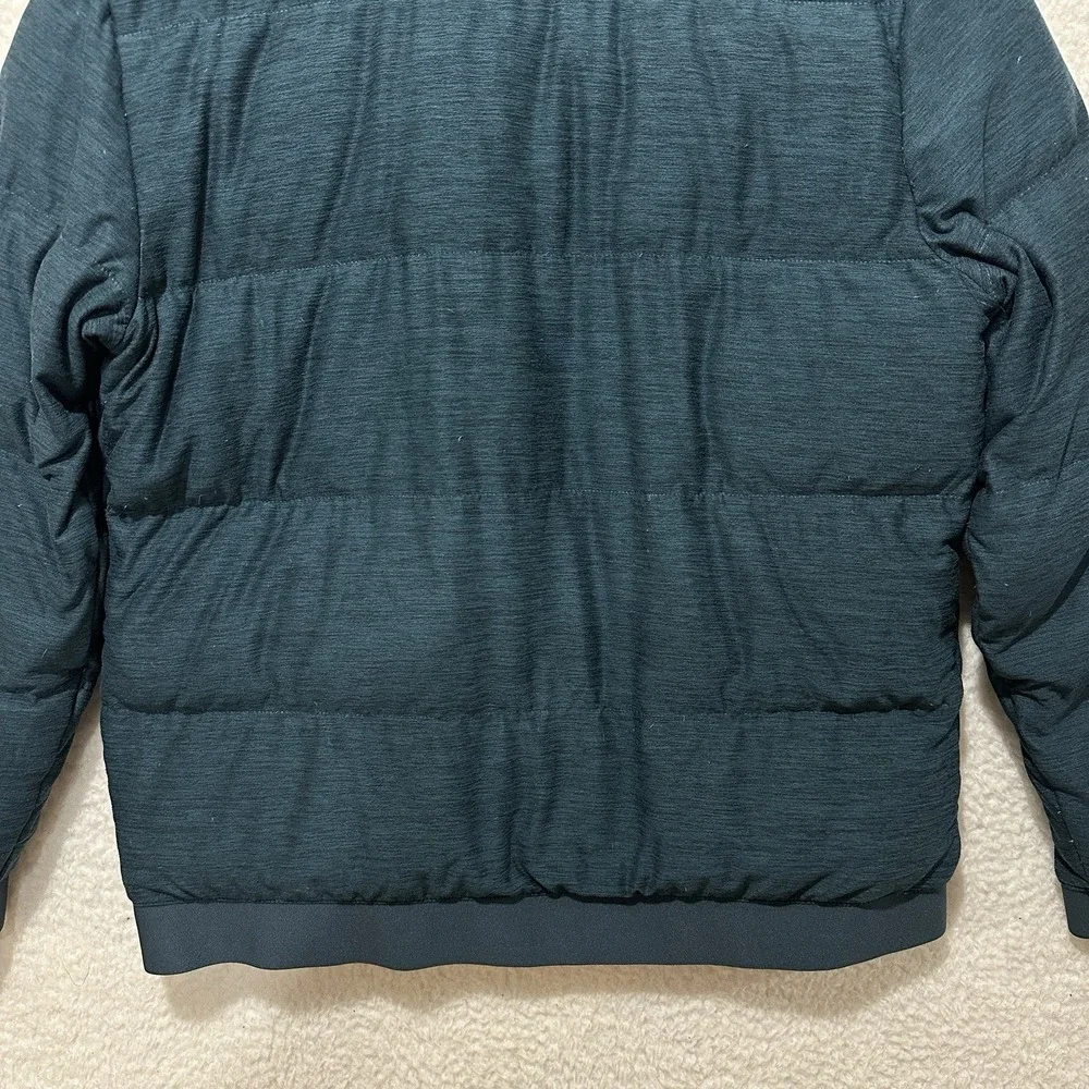 The North Face 550‎ Men's Quilted Puffer Snap T Button Teal Green Jacket Size M